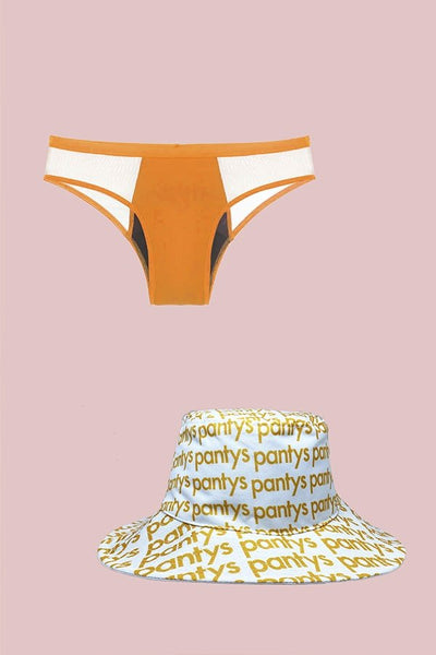pantys period underwear kit neon bikini + bucket hat period pants